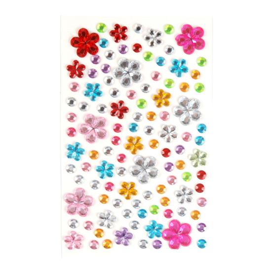 Colorful Star Rhinestone Face Stickers Dopamine Makeup Gems for Music Festival Self-Adhesive Body Jewels for Cheek Decoration