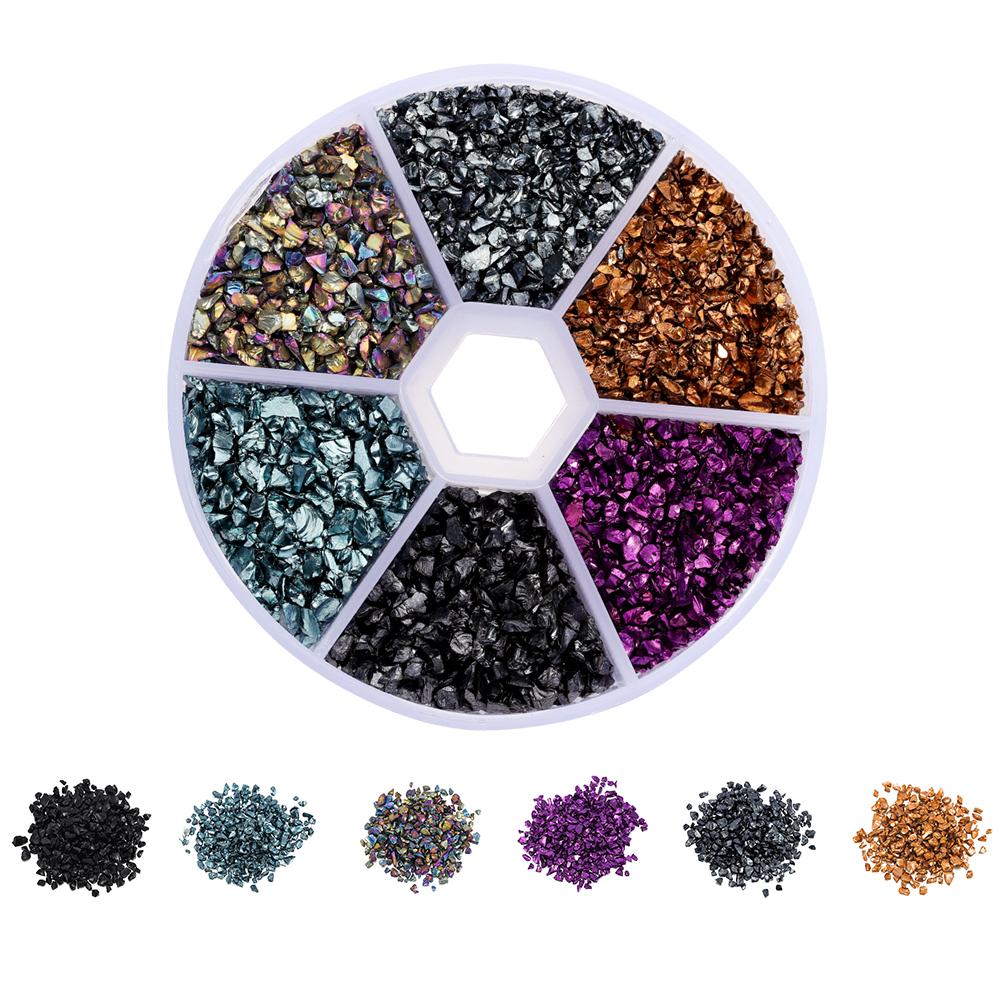 1Box Broken Glass Stones Resin Fillings For Epoxy Resin Mold Crafts Nail Art Decorations Handmade Jewelry Making Mold Fillings