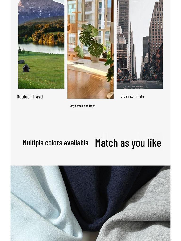 Autumn/Winter Round Neck Solid Color Loose Fit Drop Shoulder Hoodie