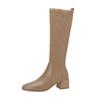 Autumn Winter Knitted Long Boots Women New Knee High Socks Shoes Women Fashion Slip On High Heels Retro Elastic Botas Mujer 202