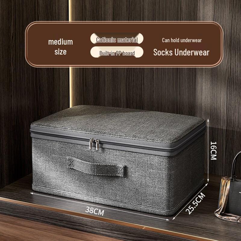 Kationisk oppbevaringsboks i mykt lokkstoff: Garderobeorganisator med stor kapasitet og lås