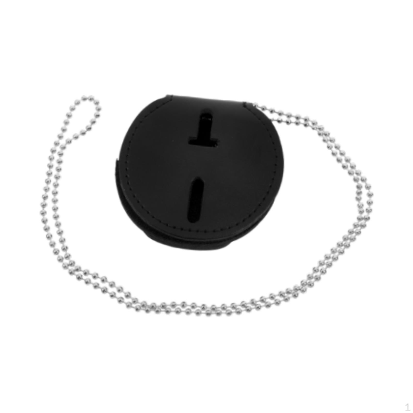 

Держатель для полицейского значка портативный универсальный черный легкий принадлежности искусственная кожа Round