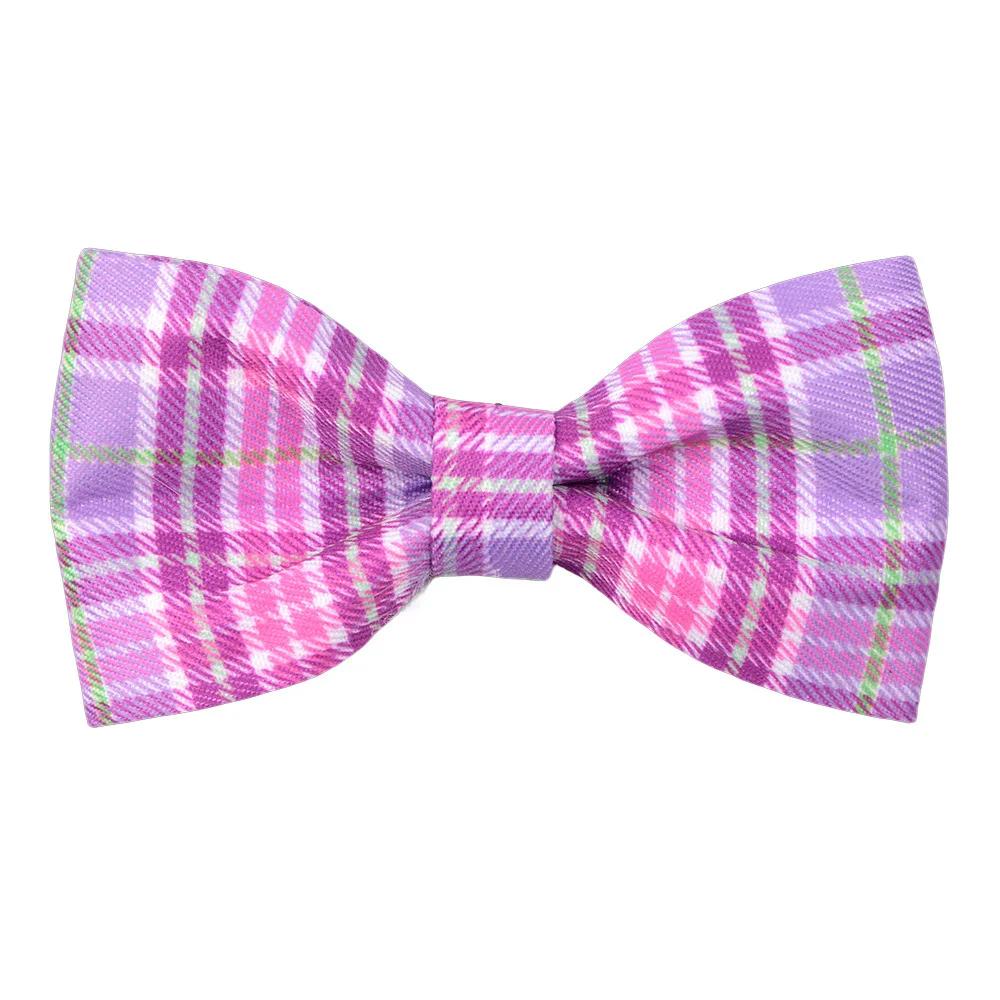 50/100pcs Spring Plaid Style Dog Bowtie Removable Dog Bows Dog Collar Accessories Pets Grooming Accessories Dog Supplies