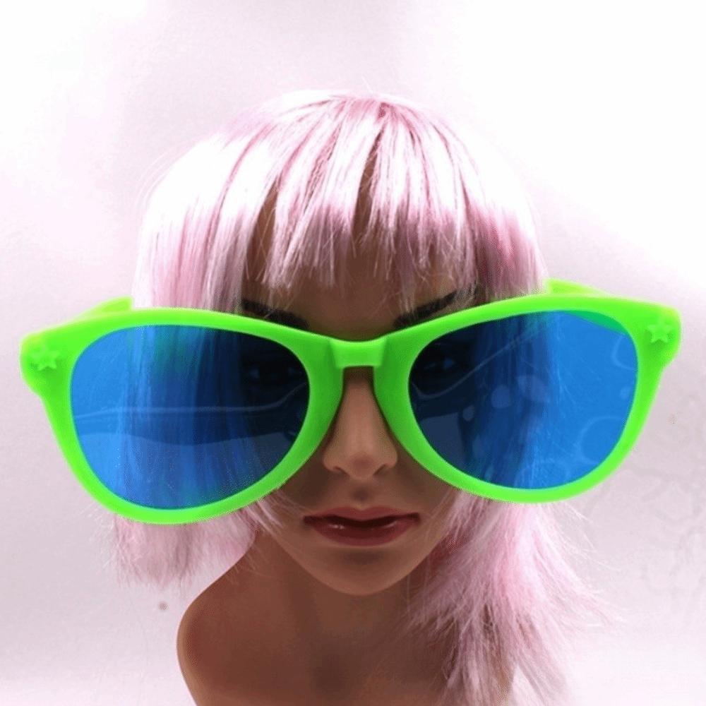 Oversized Party Props Plastic Funny Glasses Trendy Photo Props Masquerade зелёный