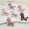 6 Stück Neues Süßes Zeichentricktier Pony Flache Rückseite Cabochon Stein Scrapbooking DIY Dekor Figuren Handwerk Zubehör