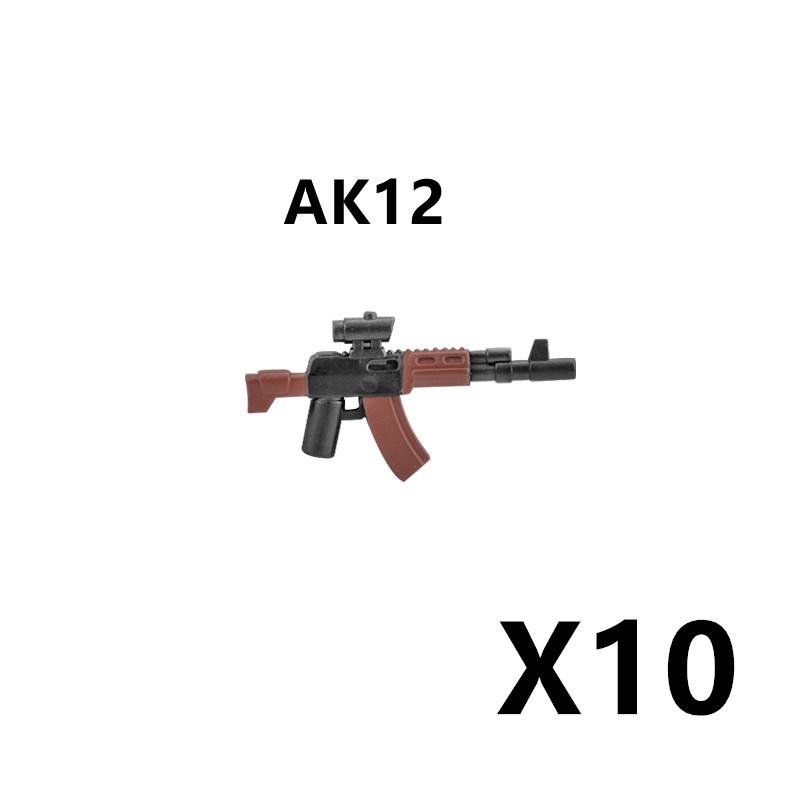 5/10 WW2 Soldier Weapons Building Block Two-color Printing Machine Rifle Submachine Sniper Guns Military Accessories Block Bricks C238