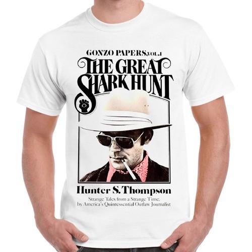 Hunter S Thompson The Great Shark Hunt Gonzo Retro T Shirt 2975 L