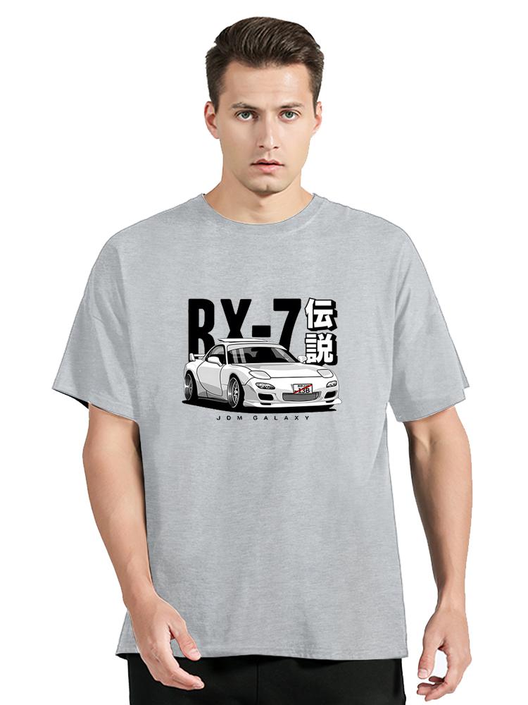 Initial D Jdm Tshirt Vintage Rx7 Fd Drift Japanese Cars T Shirt Unisex Streetwear Cotton Graphic Clothing Oversized Tshirt