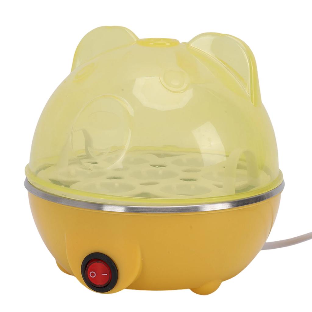 Cuoci Uova Rapido 350W Capacità 7 Uova PP Portatile Macchina per Uova Sode per Casa Stanza Universitaria Ufficio Giallo