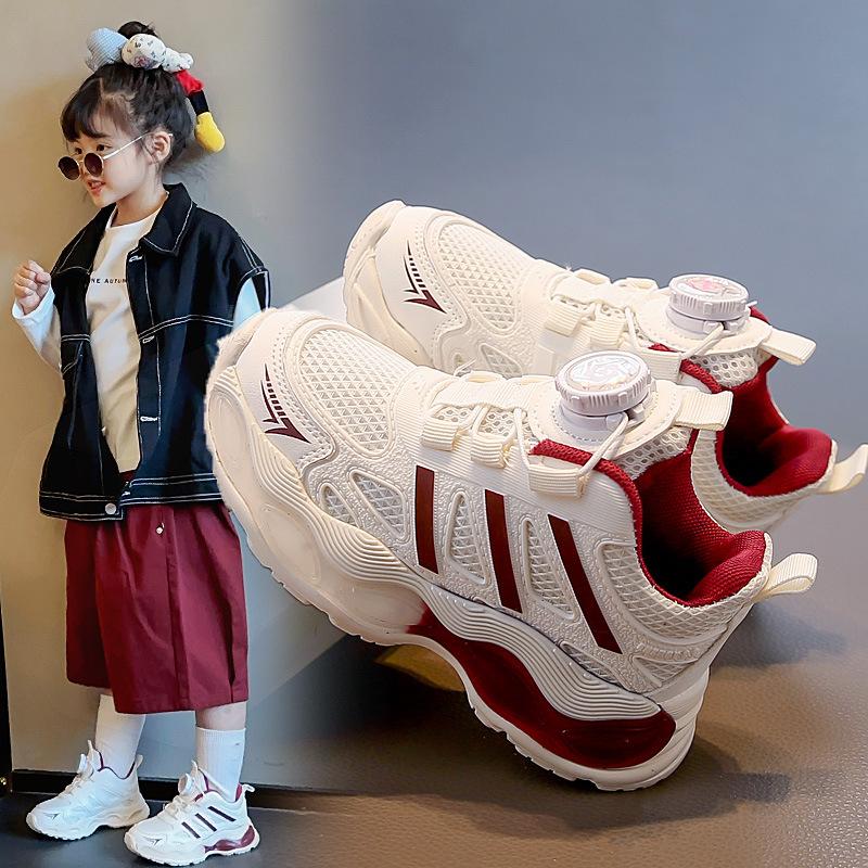 Chaussures de sport pour enfants 2025 automne nouveau garçons chaussures de course respirantes à semelle souple filles chaussures de papa chaussures décontractées en maille