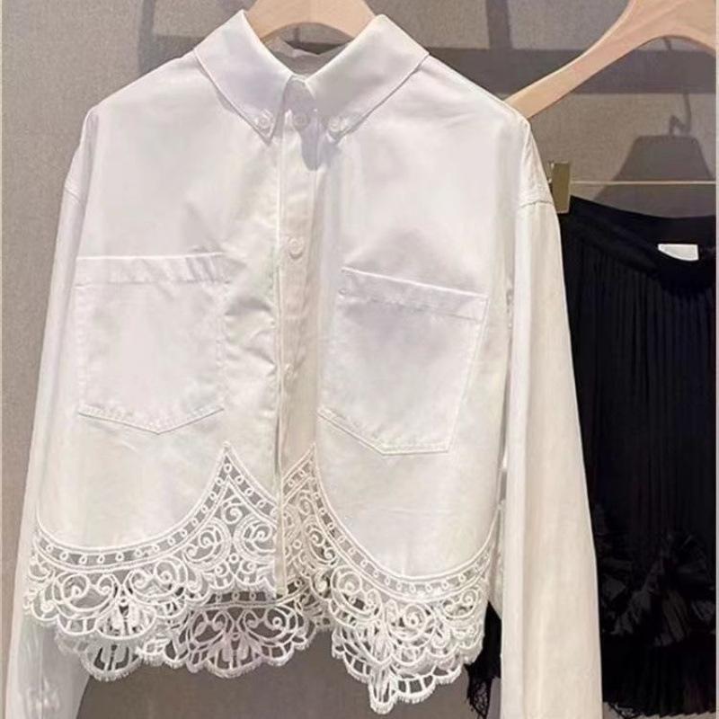 Elegant French Style Long Sleeve Sun Protection Base Shirt for Women Fashionable Sensible Design Anti-UV Top