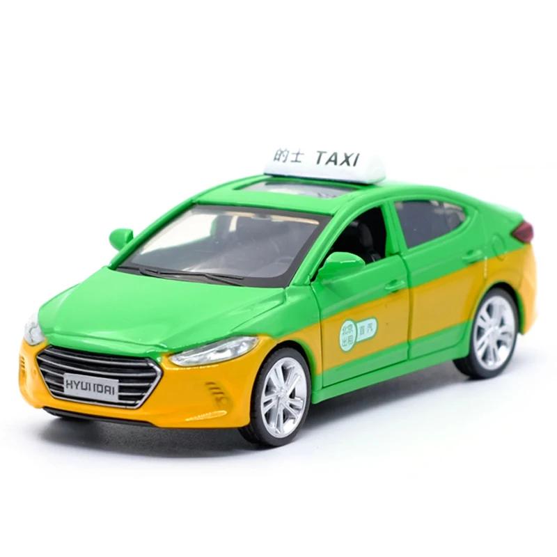 Taxi slitinový odlitek model auta s natahováním pro děti, dárky, vzdělávací hračka, kolekce