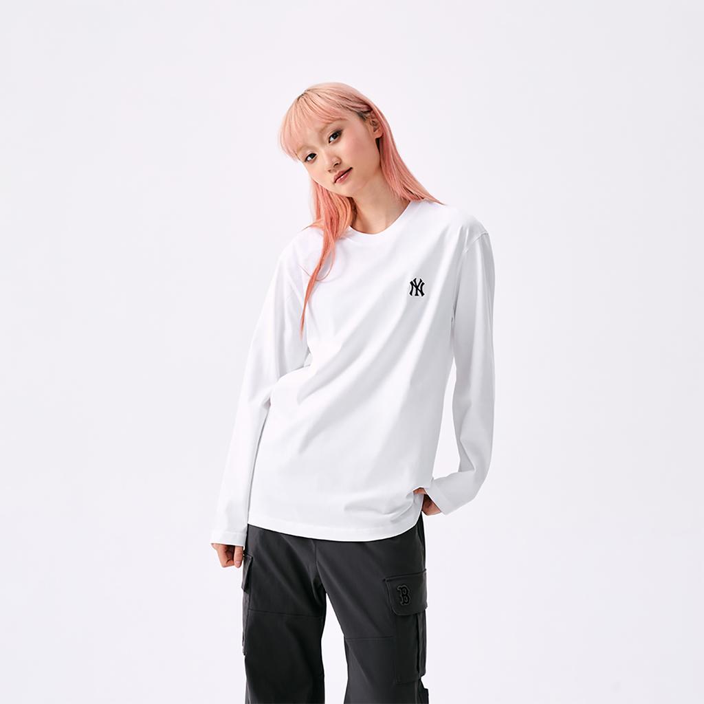 New MLB New York Yankees Basic Collection SS25 T Shirt Unisex Ecru 3ATSB0151-50WHS