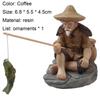 2025 Fisherman The Fish Tank Decoration Mini Fish Tank Aquarium Rockery Home Decor Old Man Fishing Dollhouse Ornaments Drop Ship