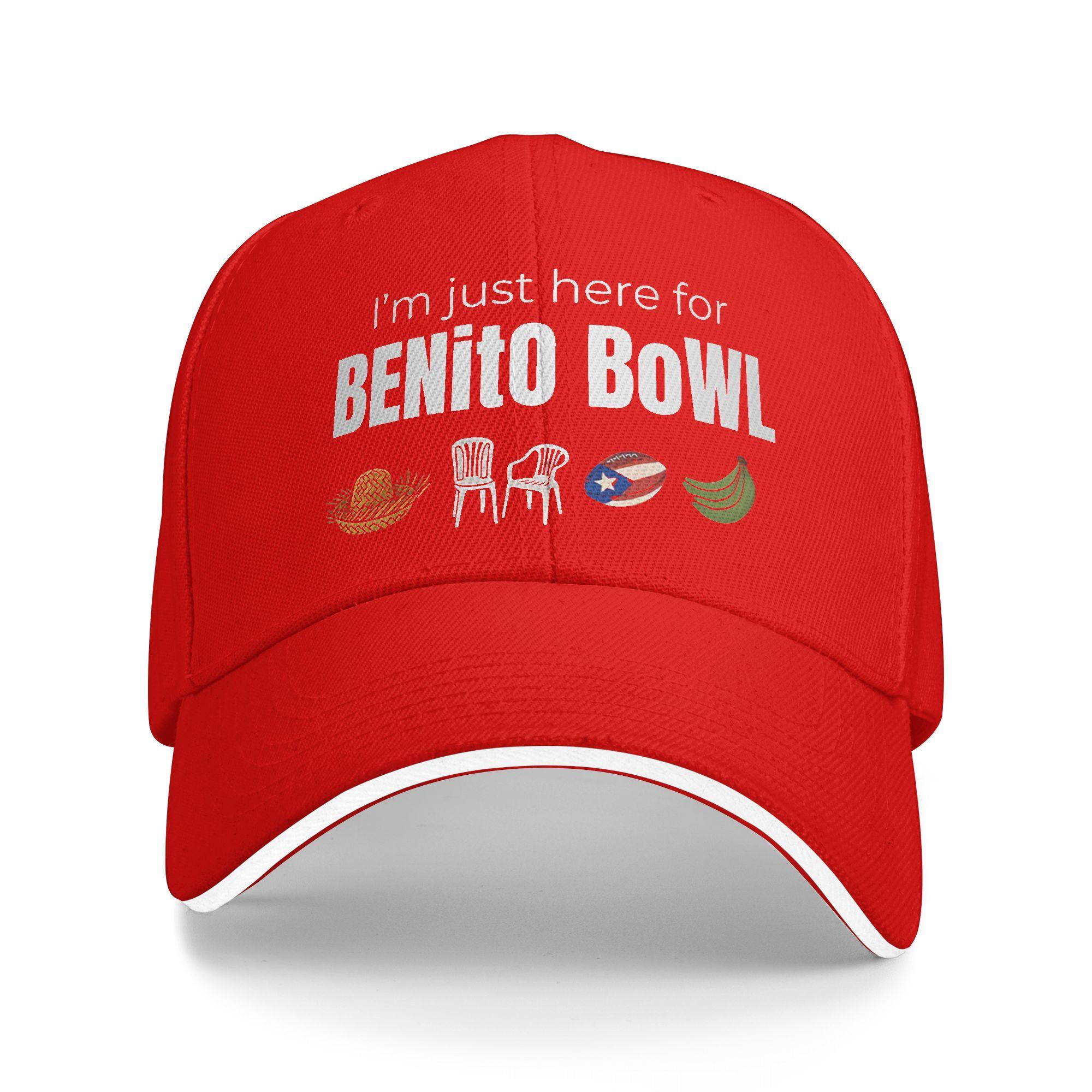 

Im Just Here for the Benito Bowl Baseball Cap Custom DIY Trucker Hat Summer Fashion Hiking Fishing High Quality Snapback Cap One Size