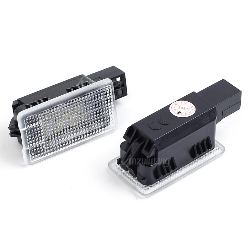 For Volvo V40 V40CC V60 S60 S80 XC40 XC60 XC90 2Pcs Car LED Courtesy Trunk Boot Light Footwell Welcome Door Lamp Boot Lamp