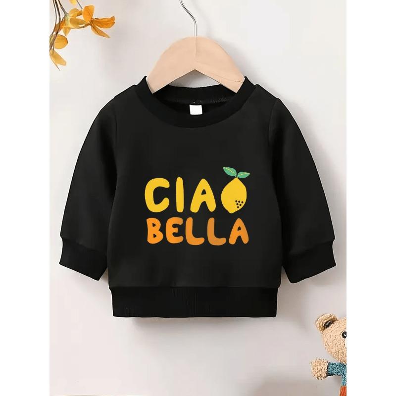 Taglia Europea CIAO BELLA Stampa Limoni 0-3 Anni Bambina Autunno Fresco ed Energetico Felpa a Manica Lunga Girocollo