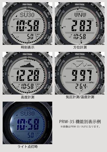 Casio náramkové hodinky Pro Trek Climber Line radio solar model vyrobený z bioplastu PRW-35-1AJF pánské černé.