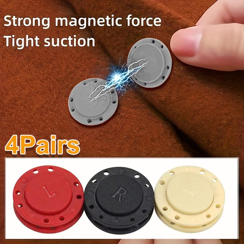 4PC Bags Eco-Friendly Snap Metal Fasteners Rust-Proof Clothing Convenient Strong DIY Magnetic Invisible 26mm