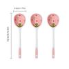 Kawaii Strawberry Ceramic Soup Spoon Cute Korean Ice Cream Hand Painted Coffee Dessert Long Handle Spoon Kitchen Accessories