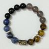 Natural Stone Beaded Bracelet for Men 12mm Round Beads Strand Bangle DIY Semi Precious Gemstone Jewelry Gifts