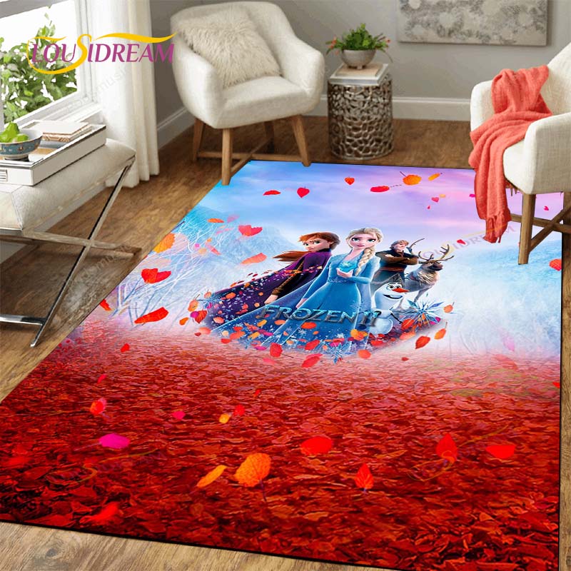 Frozen Carpet Anime Rug Kids Carpets Living Room Tea Table Mats Bedroom Rug Washable Floor Mats Household Area Mat Cute Rug