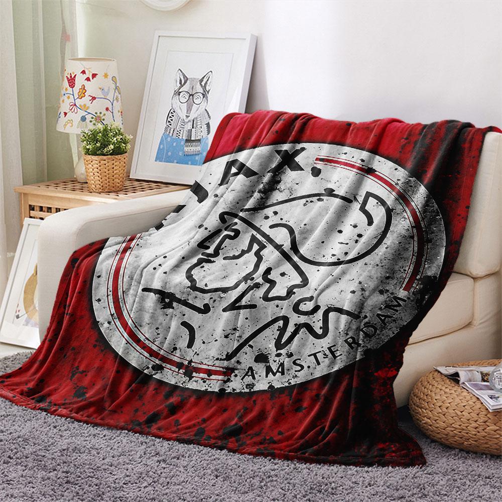 1PC AFC Ajax Patterned Flannel Blanket Suitable For All Seasons for Home Decor Warmth and Comfort Gifts Holiday Present