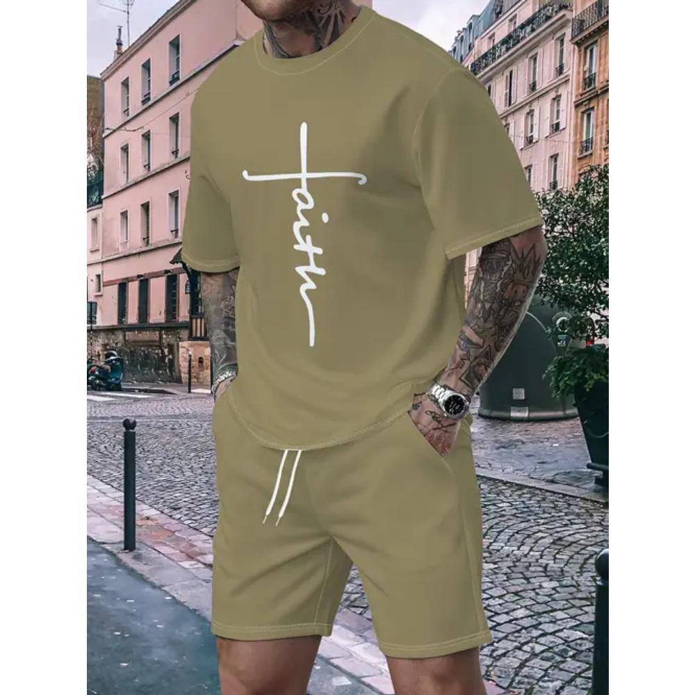 Casual Loose Sports Suit Fashionable Men's Versatile Short-sleeved Shorts Breathable Suit Comfortable Unisex Sports Clothing