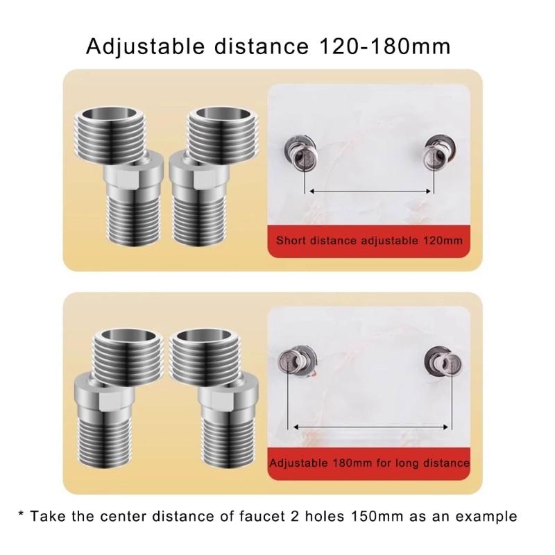 360 Stupňů Nastavitelný Šikmý Ohnutý Základ Nerezové Oceli Sprchový Kohoutek Adaptér Zakřivené Nohy pro Kuchyň a Koupelnu