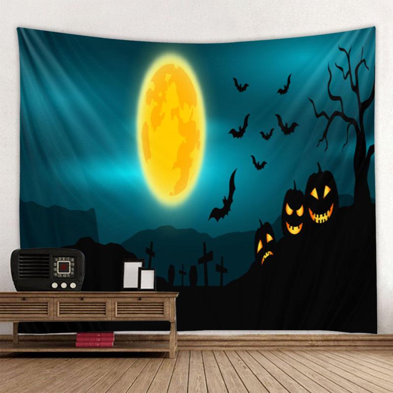 Halloween Wall Decor Backdrop  Party  Covering Tapestry Home Bar