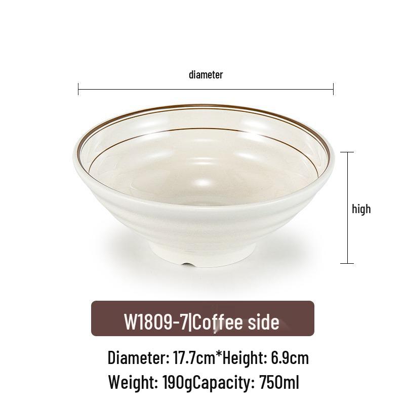 Pink Melamine Ramen Bowl - Creative Conical Hat Design, Imitation Porcelain, Large for Beef Noodle Soup and Mala Tang.