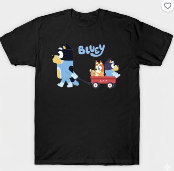 Funny Bluey Wagon Ride T- Bandit Bingo Mens Unisex T-Shirt M