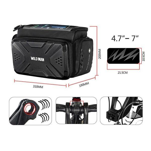 WILDMAN Brašna na rám kola GS6 3L držák na kolo černá/black