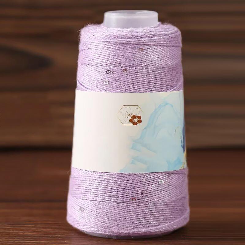 1PC Sequined Yarn Shiny Silk Thread DIY Handmade Silver Thread Yarn Hand Woven Pure Cotton Real Silk Gift Knit