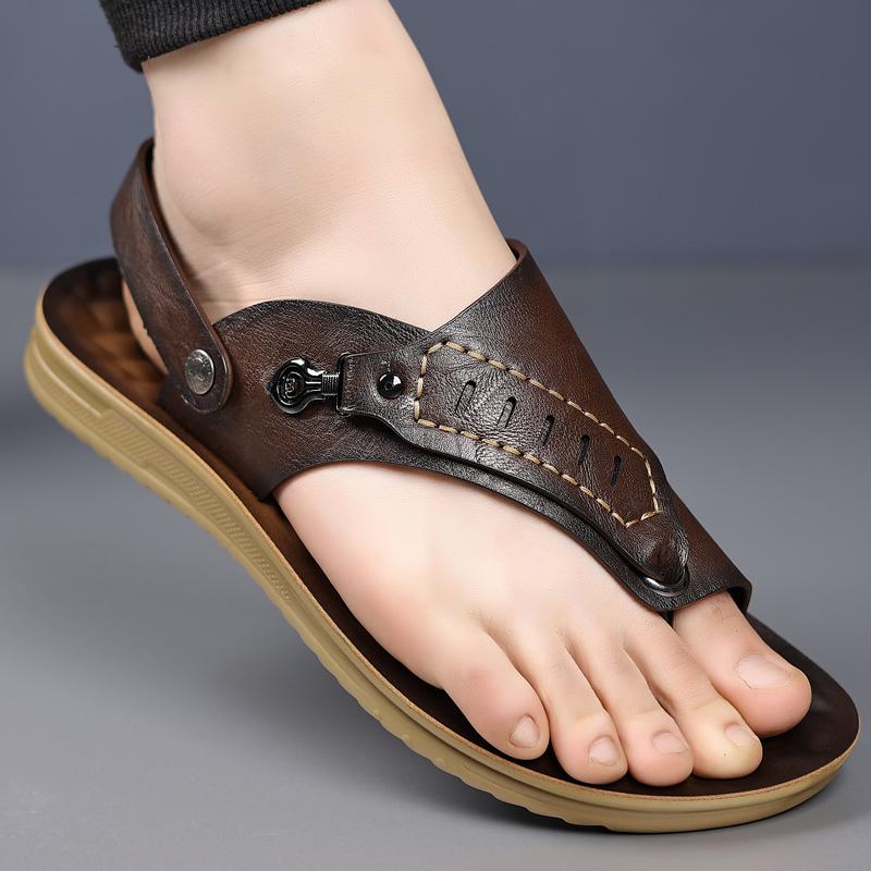Beach Summer Men's Shoes Classic Style Design for Leisure and Business Daily Office Work Comfortable Outdoor Street Sandal