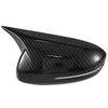 For KIA K5 Optima 2011-2015/2016-2020 Car Side Door Rearview Horn Mirror Cover Cap Sticker Trim ABS Carbon Fiber Style Black