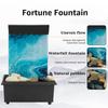Tabletop Fountain with Light Mini Indoor Water Fountain Feature Zen Meditation Fountain Ornament for Table Office Home Decoratio