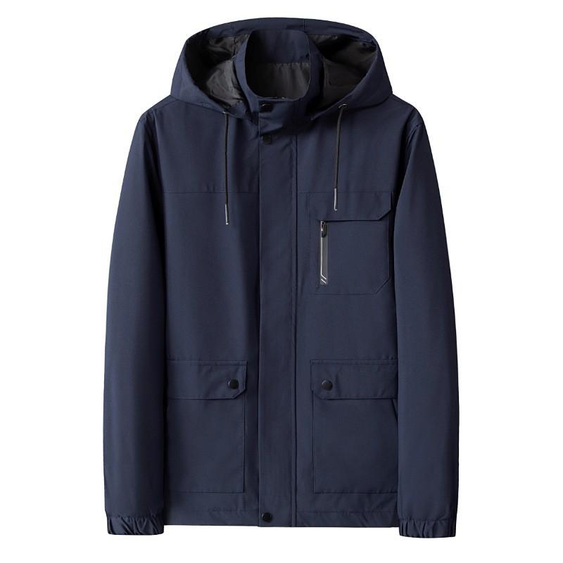 Mens Hooded Lightweight Sport Jacket Windproof Waterproof Casual Outerwear Gym Hiking Running