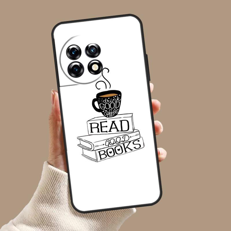 Books And Coffee Case For OnePlus 11 12 9 10 Pro 10R 12R 8T 10T OnePlus Nord N30 N20 N10 CE 3 2 Lite Cover