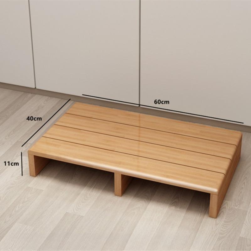 Modern Footrest Office Bamboo Footstool Kitchen Multifunctional Low Ottomans Aesthetic Luxury Rectangular Ottoman Furniture