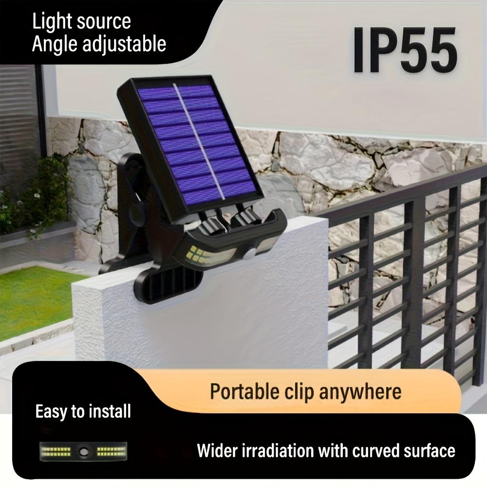 Outdoor Solar Clip Light with Motion Sensor Induction Adjustable Angle Power Mode Display