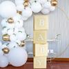Blue Baby Shower Boxes Boy Girl Transparent Balloon Box Baby Shower Decorations Boxes Block Babyshower Birthday Party Supplies