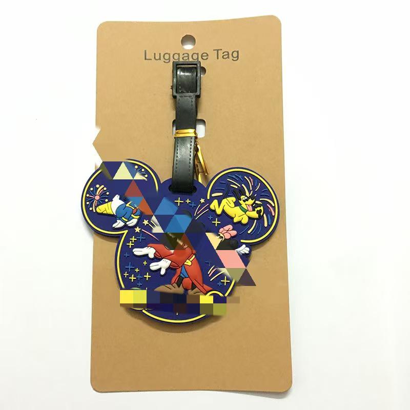 Cute Cartoon Bowknot Silicone Luggage Tag - White Palm Design