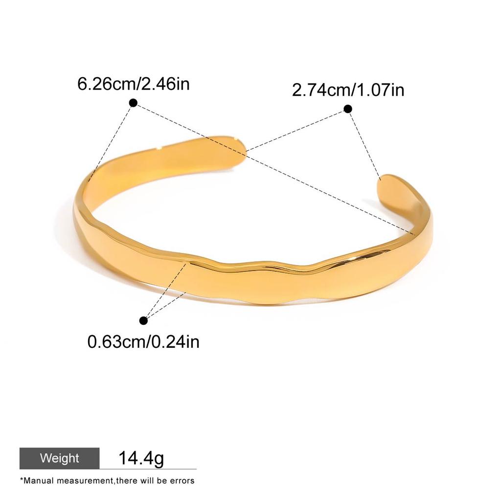 Yori Delicate Heart Shaped White Cubic Zirconia Open Bracelet Bangle Stainless Steel Rust Proof Office Ladies Chic Jewelry Gift