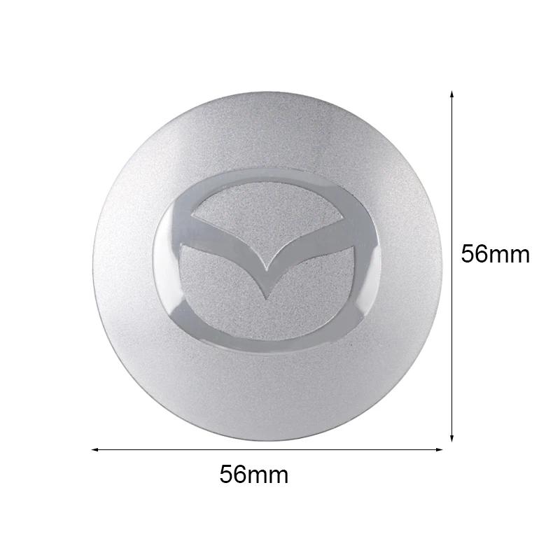For Mazda 4pcs 56mm Car Emblem Wheel Hub Center Cap Stickers Axela Speed 6 CX3 CX4 CX5 CX7 CX8 CX9 MS Demio YTIJST