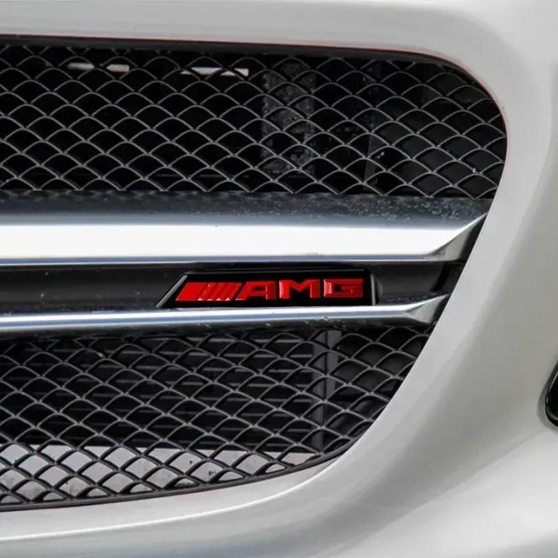 3D ABS Car Sticker Front Grille Emblem Decoration Accessories for Mercedes Benz AMG E C G M R S Class W176 W204 W212 GLC CLA GLA