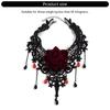 Delicate Electroplated Rose Pendant Jewelry With Adjustable Chain Perfect As Halloween Costume Accessory Or Gothic Gift