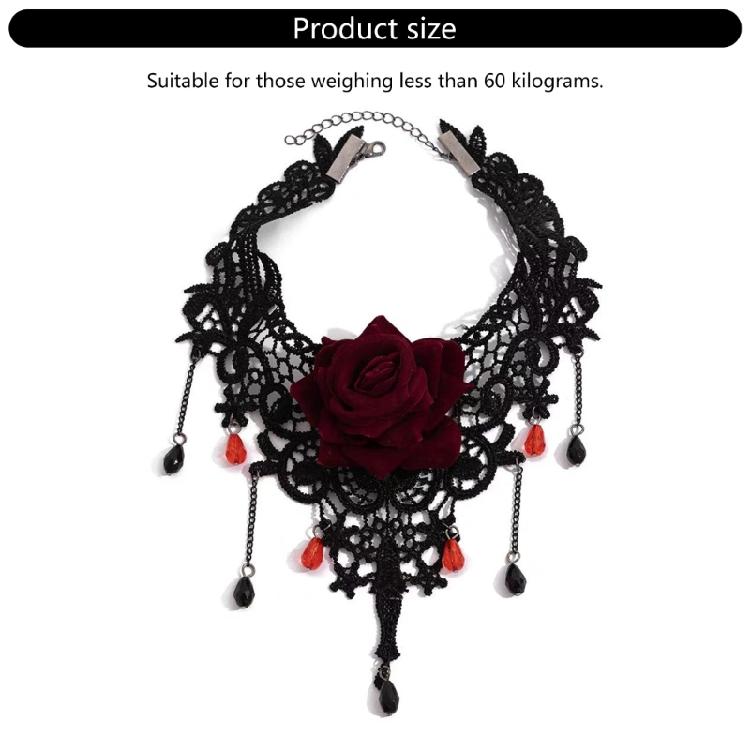 Delicate Electroplated Rose Pendant Jewelry With Adjustable Chain Perfect As Halloween Costume Accessory Or Gothic Gift