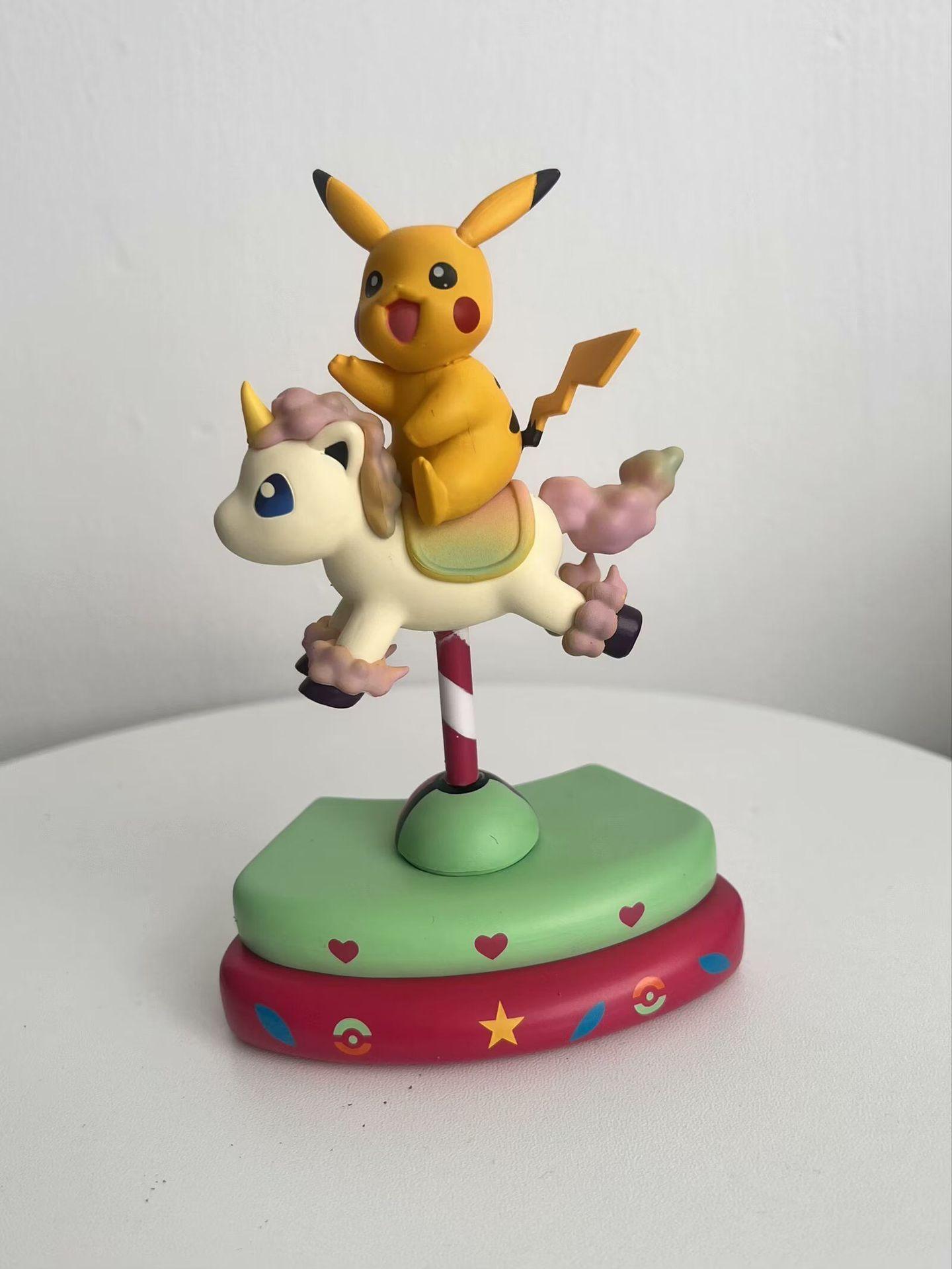 

Cartoon Anime Pokemon Carousel Series Cute Figure Togepi Squirtle Pikachu Model Toy Doll Children Decoration Birthday Gift