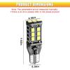 Car T15 LED Backup Reverse Light, 12V 6500K 5W High Bright Brake LED Bulb, 912 921 W16W Decoding Lights with 3030SMD Chip, Reverse Light Bulb